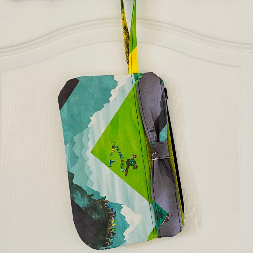 One of a kind handmade Hobbit Large Wristlet